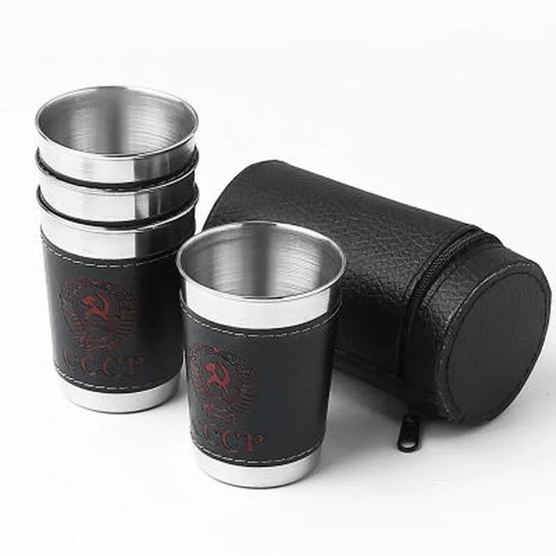 4pcs Outdoor Camping Travel Cups Set