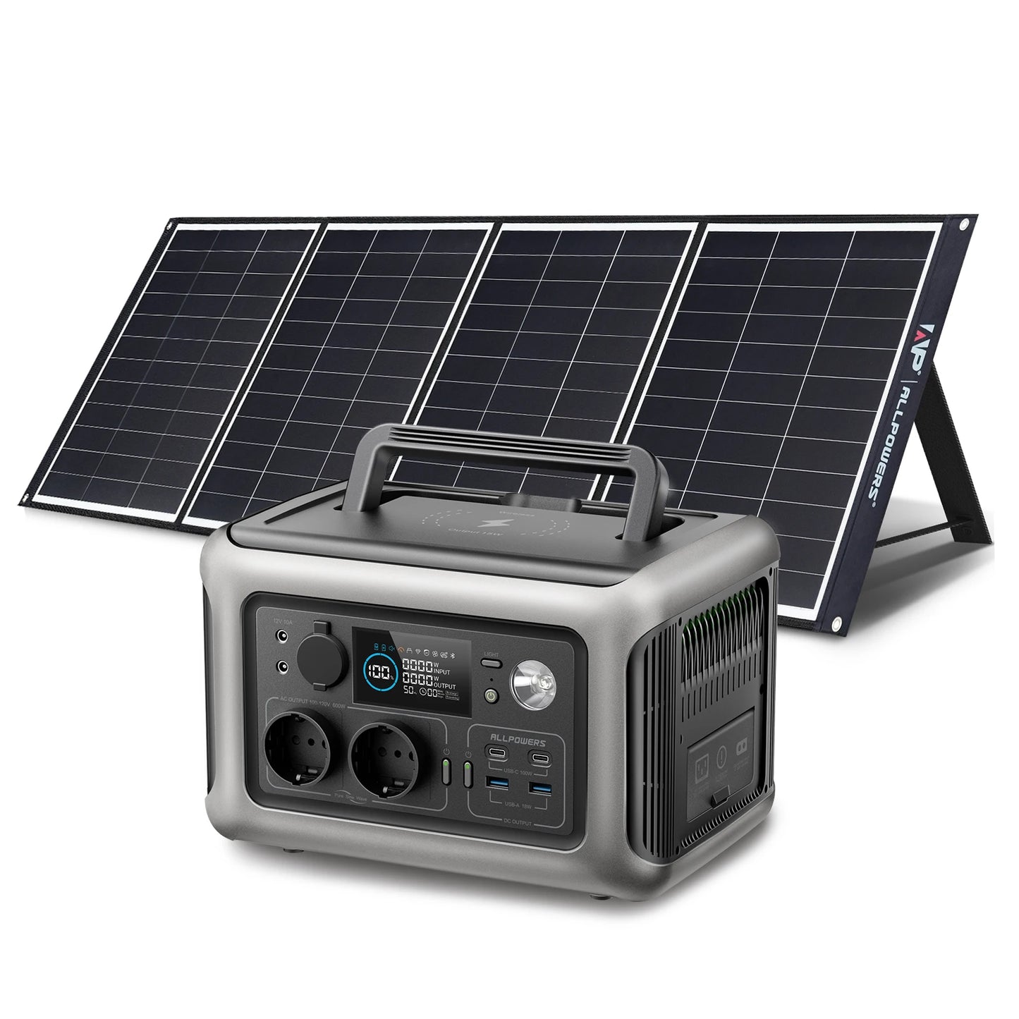 ALLPOWERS R600 Solar Generator with Solar Panel (Optional)