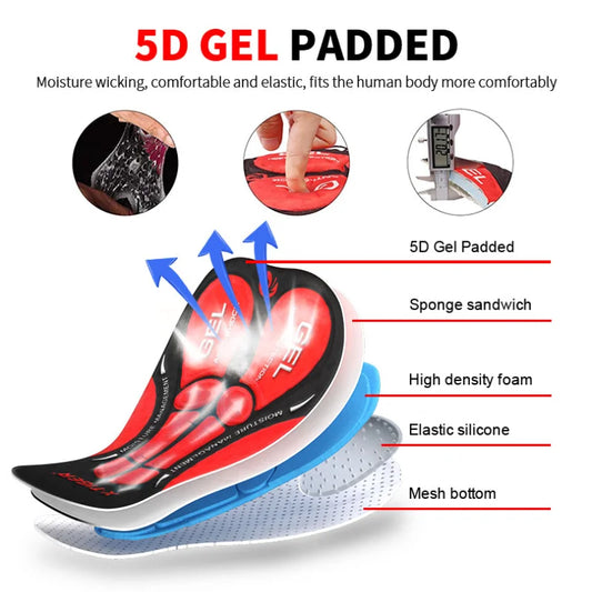 X-TIGER Men’s Cycling Underwear Shorts – 5D Gel Padded, Breathable & Non-Slip