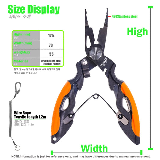 Multifunctional Fishing Pliers – Stainless Steel Cutter & Hook Remover