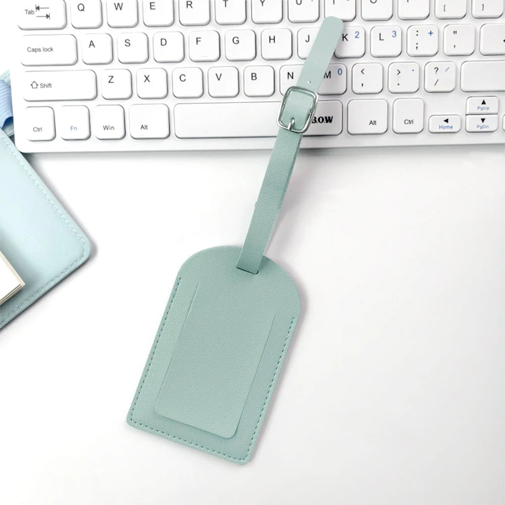 Custom Initials Luggage Tag – PU Travel Accessory