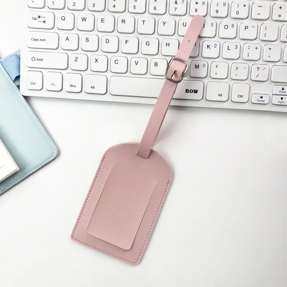 Custom Initials Luggage Tag – PU Travel Accessory