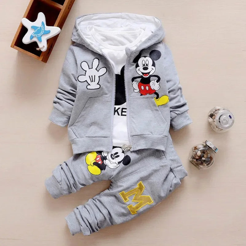 Boys Mickey 3PCS Casual Sportswear Set