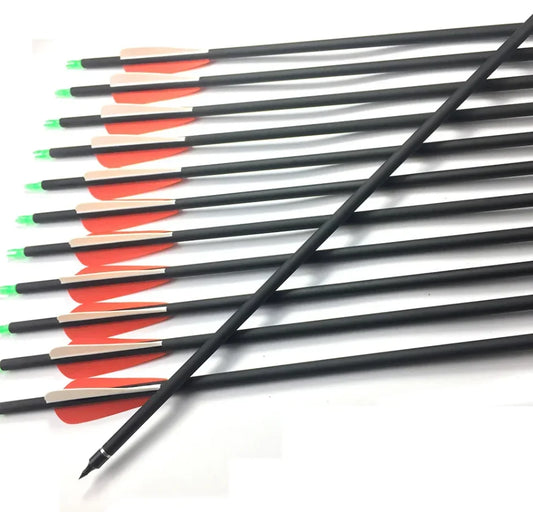 New Carbon Arrow 28"/30"/32" Archery Arrows Spine500