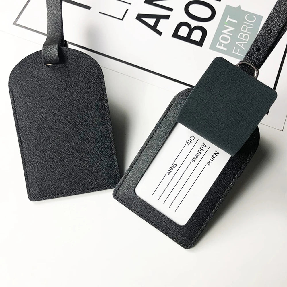 Custom Initials Luggage Tag – PU Travel Accessory