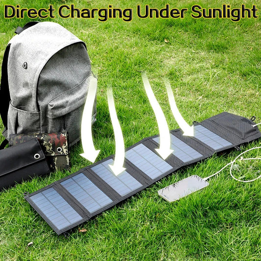 6-Fold 800W Foldable Solar Panel – Portable Solar Charger with USB & DC Output