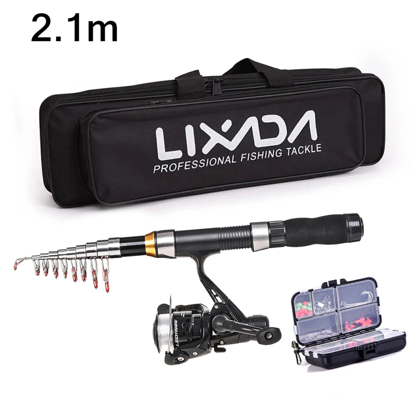 Lixada Telescopic Fishing Rod & Reel Combo Kit