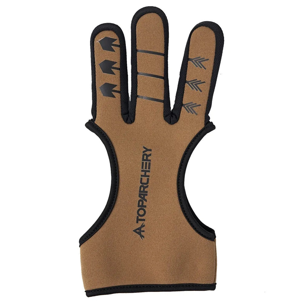 Archery Glove Three Finger Guard Shooting Gloves Finger Tab