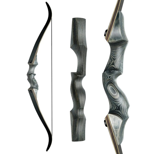 Black Hunter Takedown Recurve Bow 60-Inch with Bamboo Core Limbs