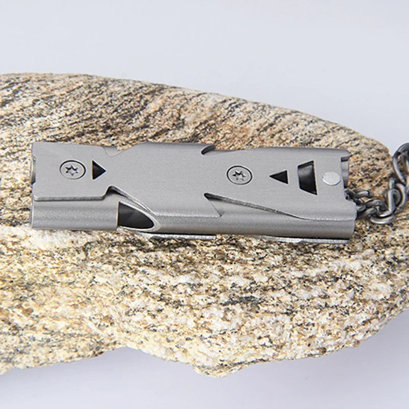 180dB Aluminum Alloy Emergency Whistle - Survival Tool