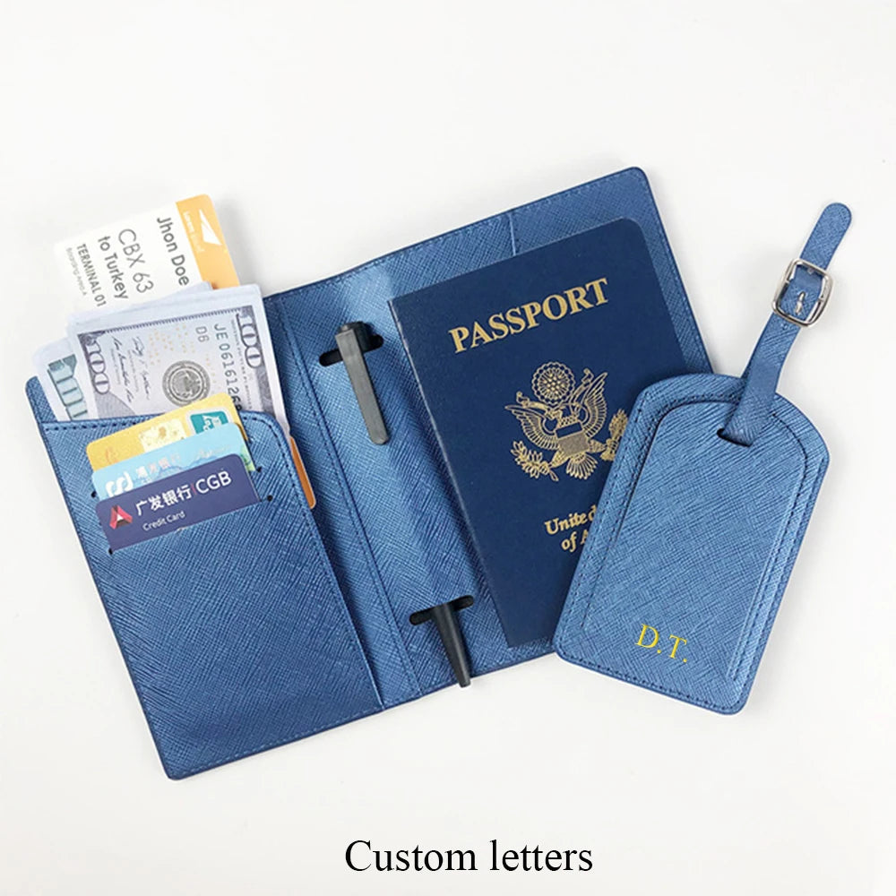 Custom Initials Luggage Tag – PU Travel Accessory