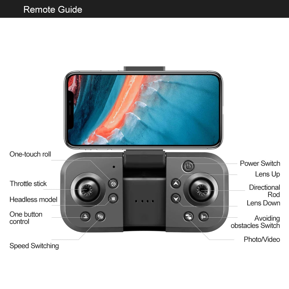 S2S Drone 8K Professional HD Dual Camera