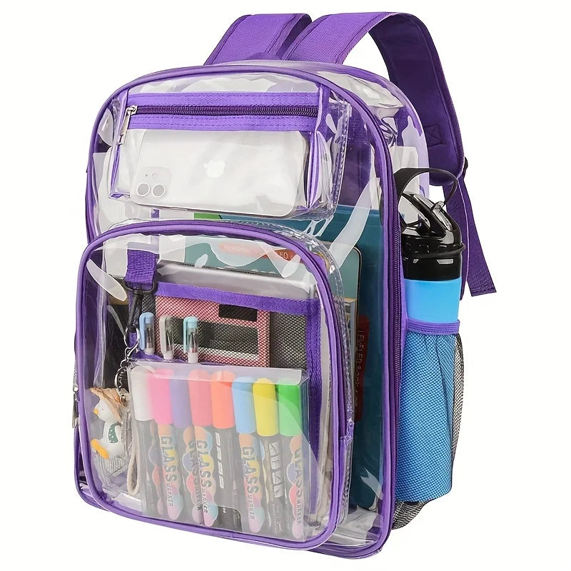 Clear Heavy-Duty PVC Transparent Backpack