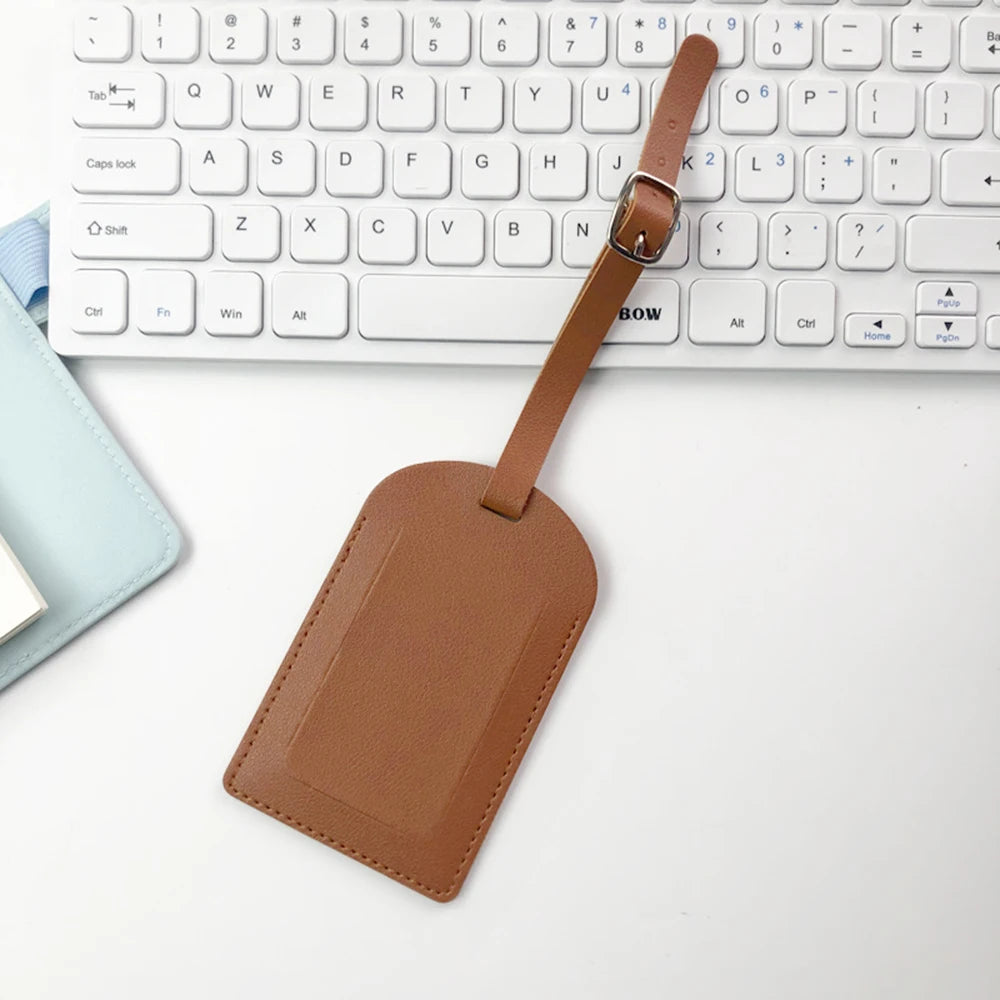 Custom Initials Luggage Tag – PU Travel Accessory