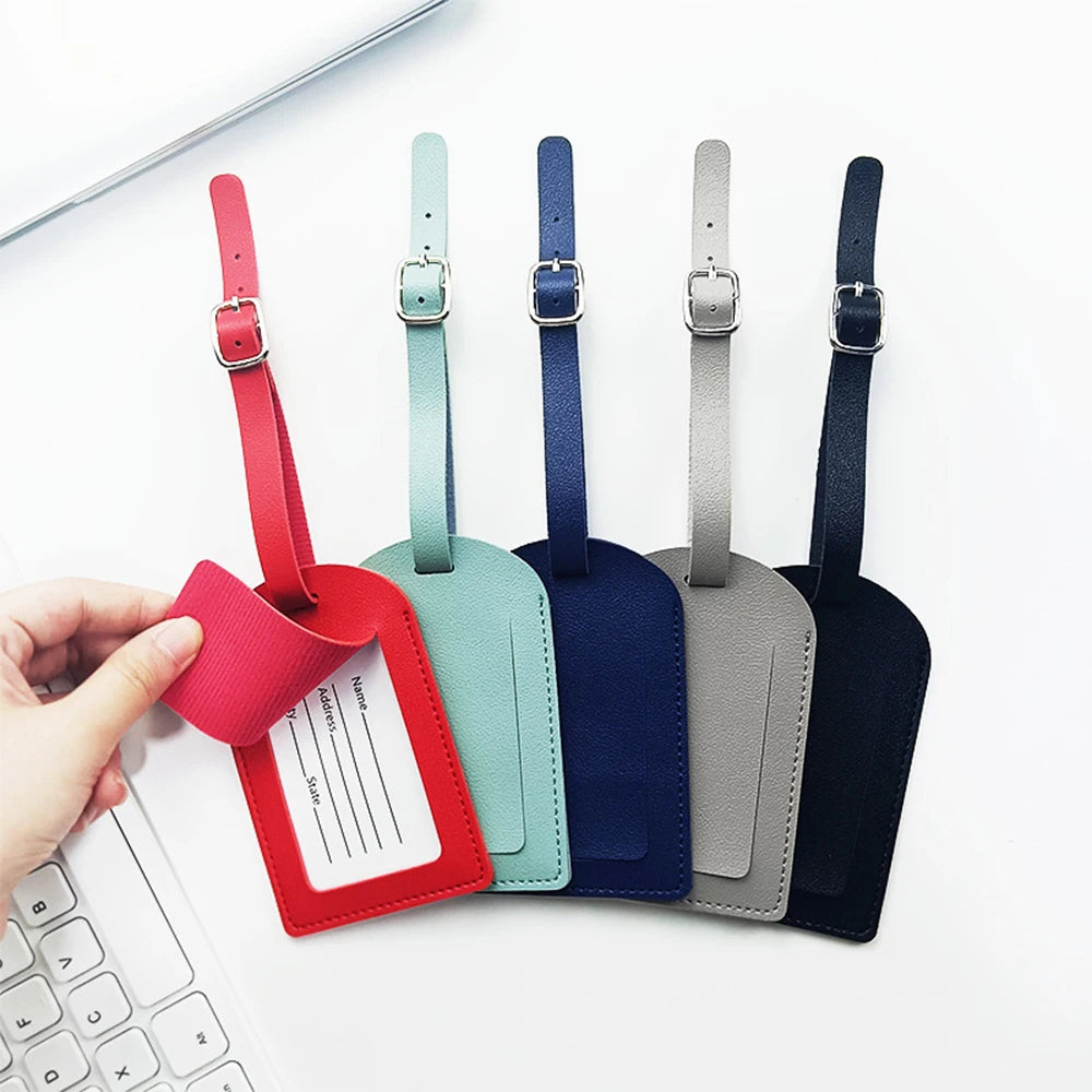 Custom Initials Luggage Tag – PU Travel Accessory