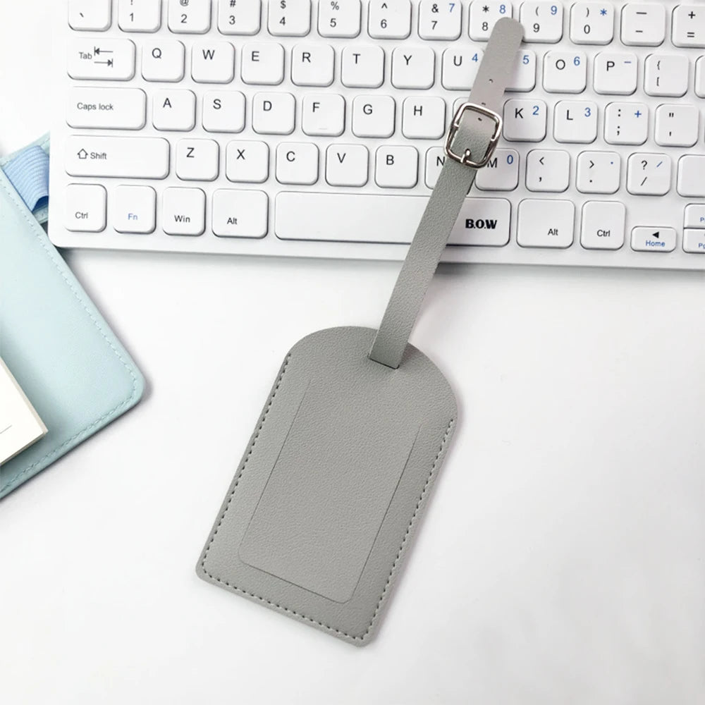 Custom Initials Luggage Tag – PU Travel Accessory