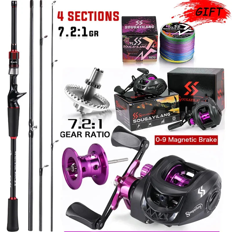Sougayilang Carbon Fiber Fishing Combo