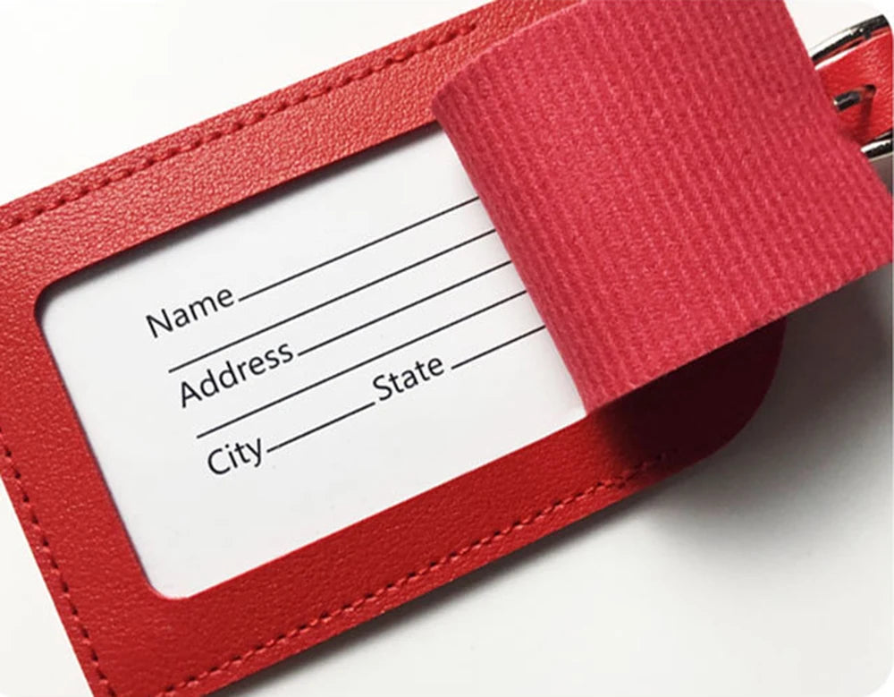 Custom Initials Luggage Tag – PU Travel Accessory