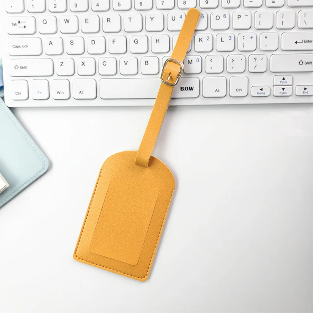 Custom Initials Luggage Tag – PU Travel Accessory