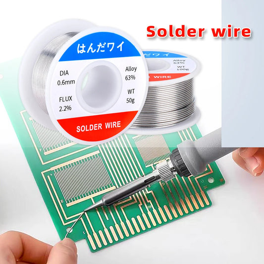 63% Tin Lead Rosin Core Solder Wire – 50g Mini Roll for Precision Electronics Soldering