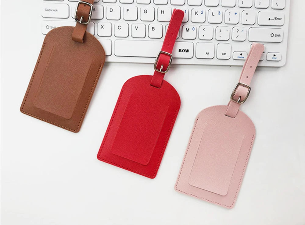 Custom Initials Luggage Tag – PU Travel Accessory