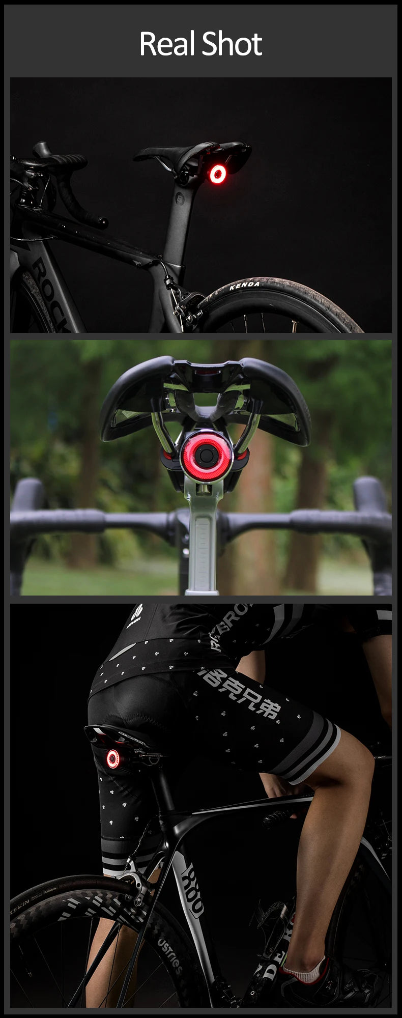 ROCKBROS Bicycle Smart Auto Brake Sensing Light
