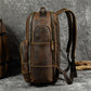 Newsbirds Men's Retro Leather Backpack – Luxury Travel & School Bag