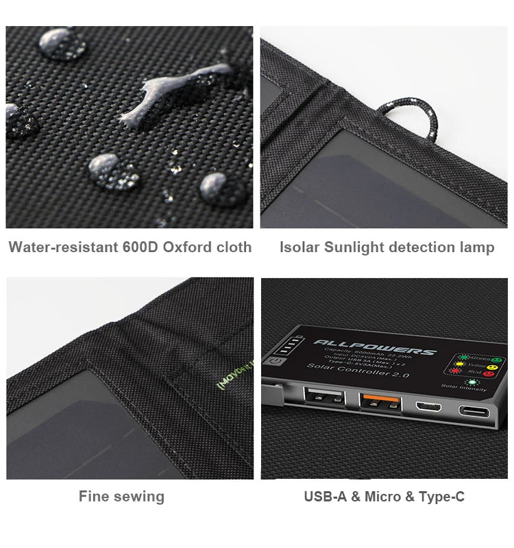 ALLPOWERS Flexible Foldable Solar Panel