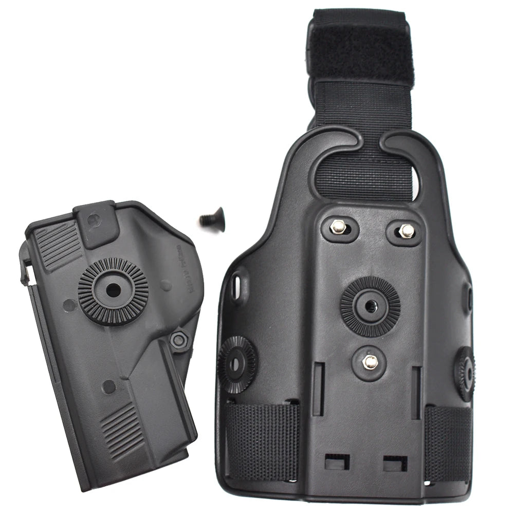 Tactical Drop Leg Pistol Holster for Glock, Colt, Beretta
