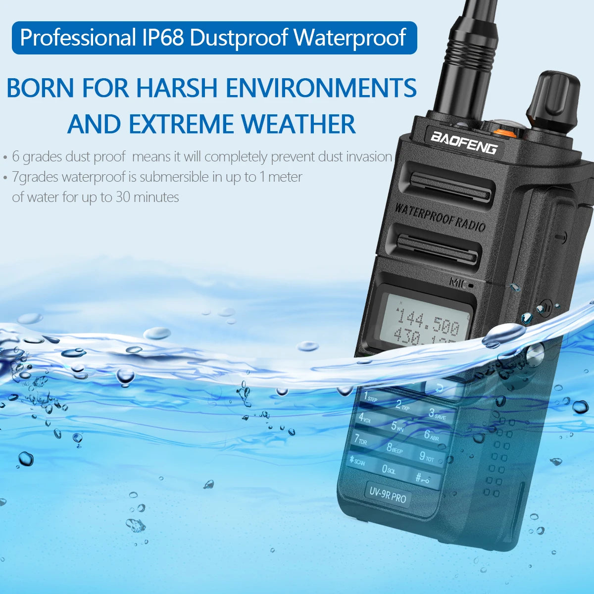 Baofeng UV-9R Pro Walkie Talkie
