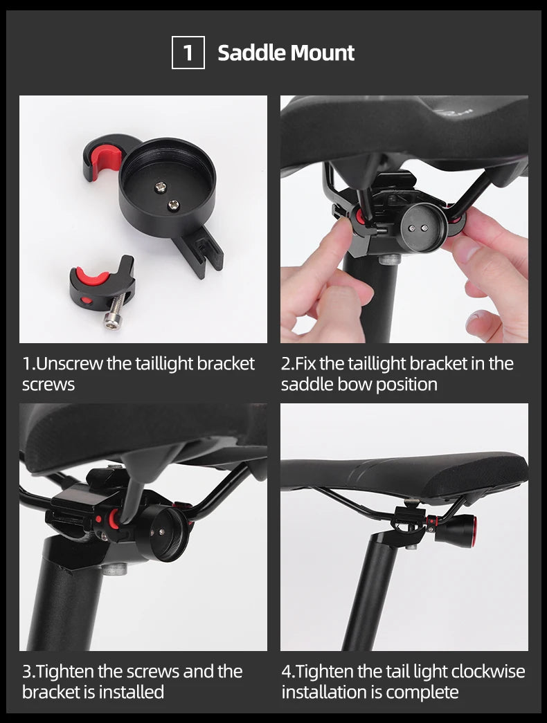 ROCKBROS Bicycle Smart Auto Brake Sensing Light