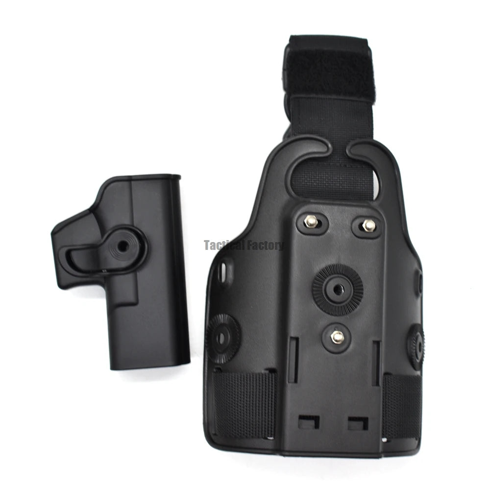 Tactical Drop Leg Pistol Holster for Glock, Colt, Beretta