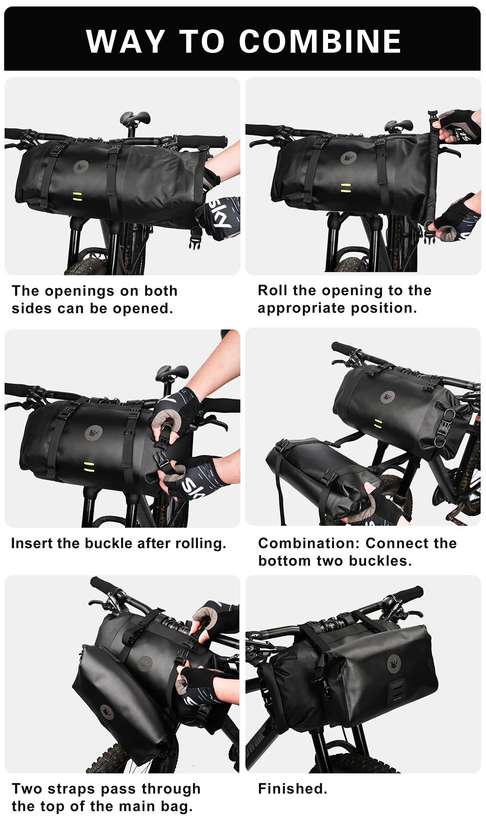 Rhinowalk Bike Bag Set – Waterproof Handlebar, Pannier & Saddle Bags for MTB & Road Bikes