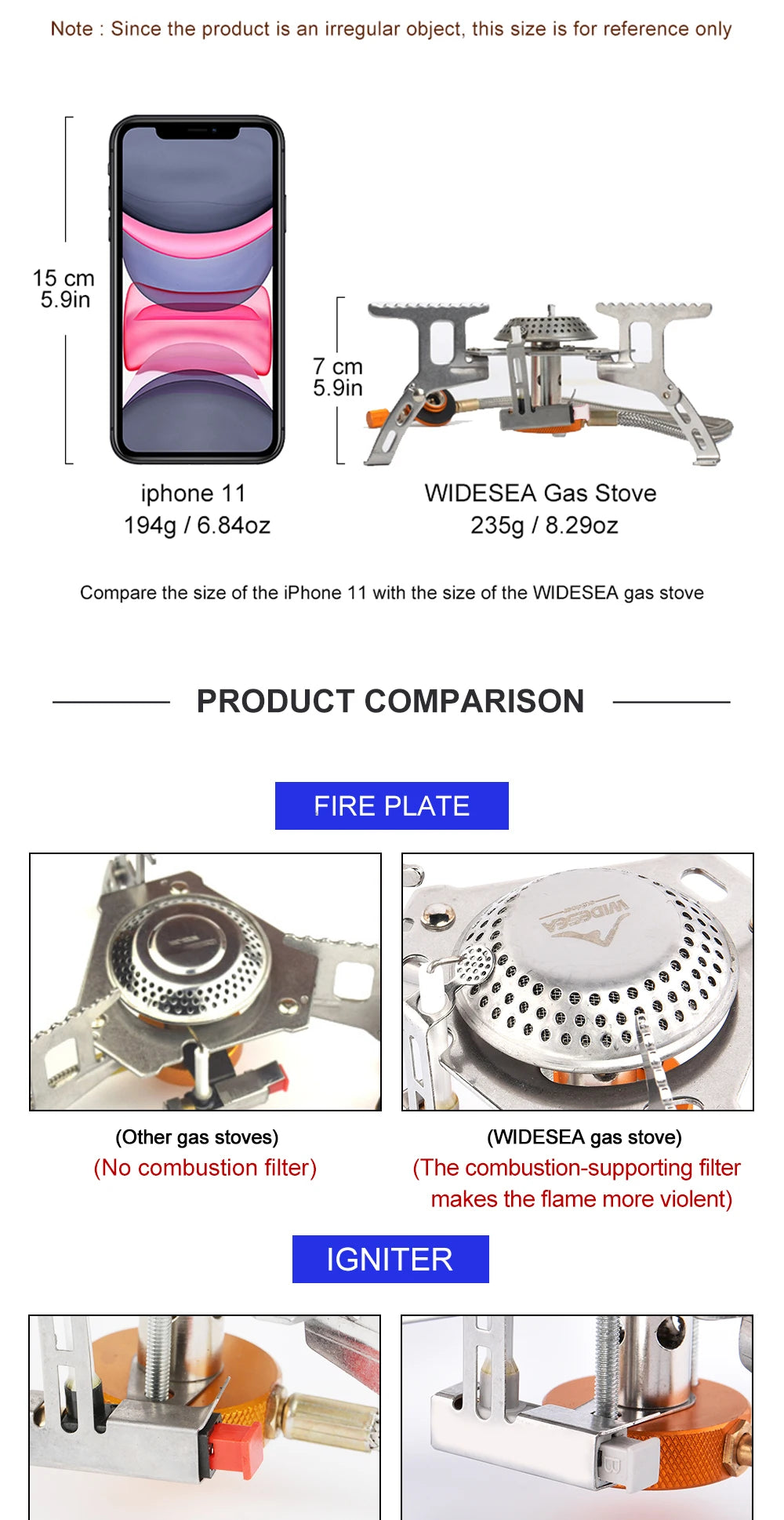 Widesea Camping Gas Stove – Outdoor Burner