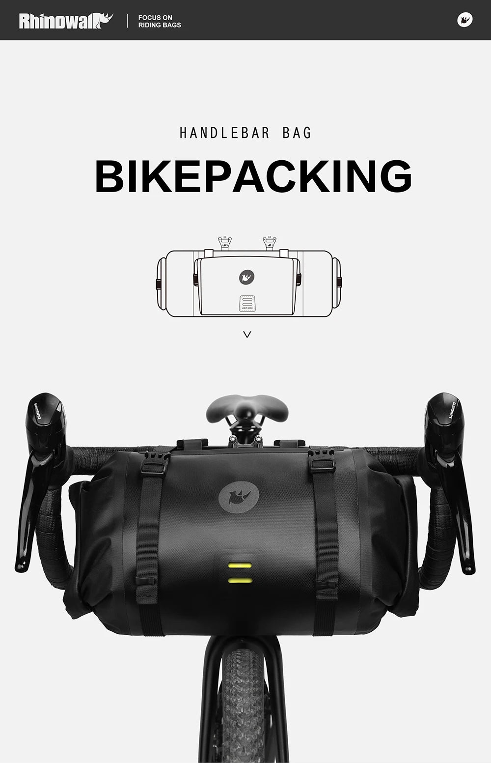 Rhinowalk Bike Bag Set – Waterproof Handlebar, Pannier & Saddle Bags for MTB & Road Bikes