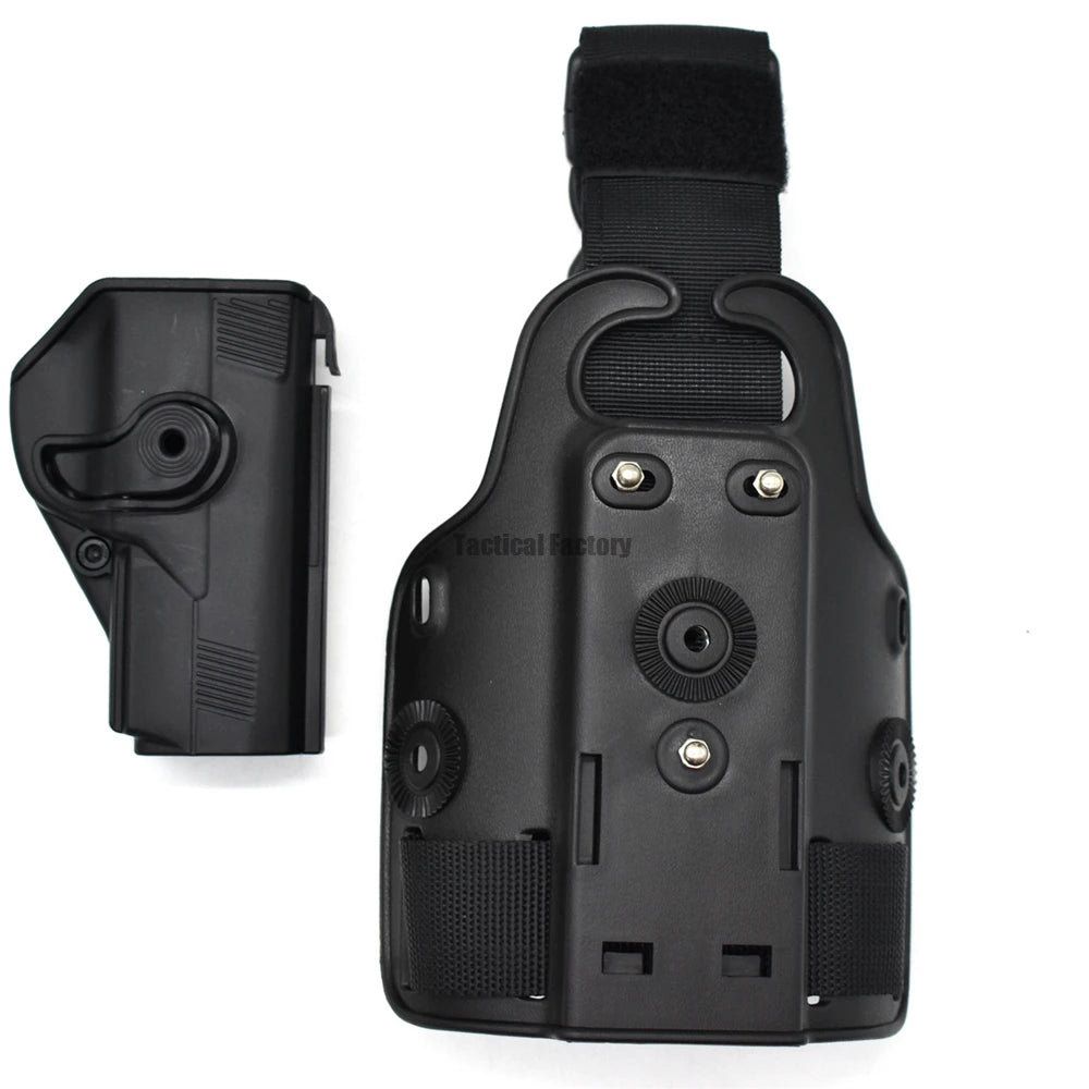Tactical Drop Leg Pistol Holster for Glock, Colt, Beretta
