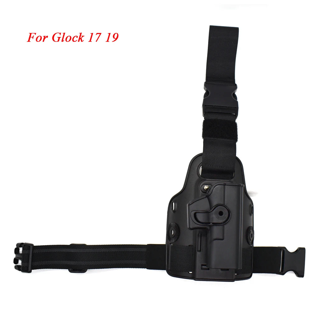 Tactical Drop Leg Pistol Holster for Glock, Colt, Beretta