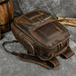 Newsbirds Men's Retro Leather Backpack – Luxury Travel & School Bag