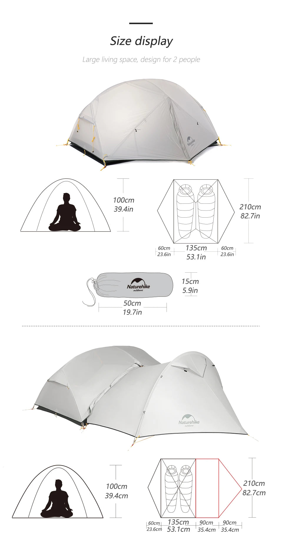 Naturehike Cloud Up 1-Person Camping Tent