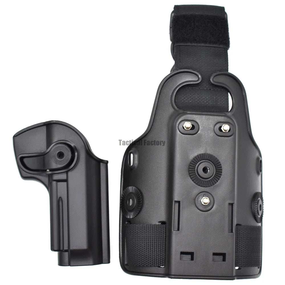 Tactical Drop Leg Pistol Holster for Glock, Colt, Beretta