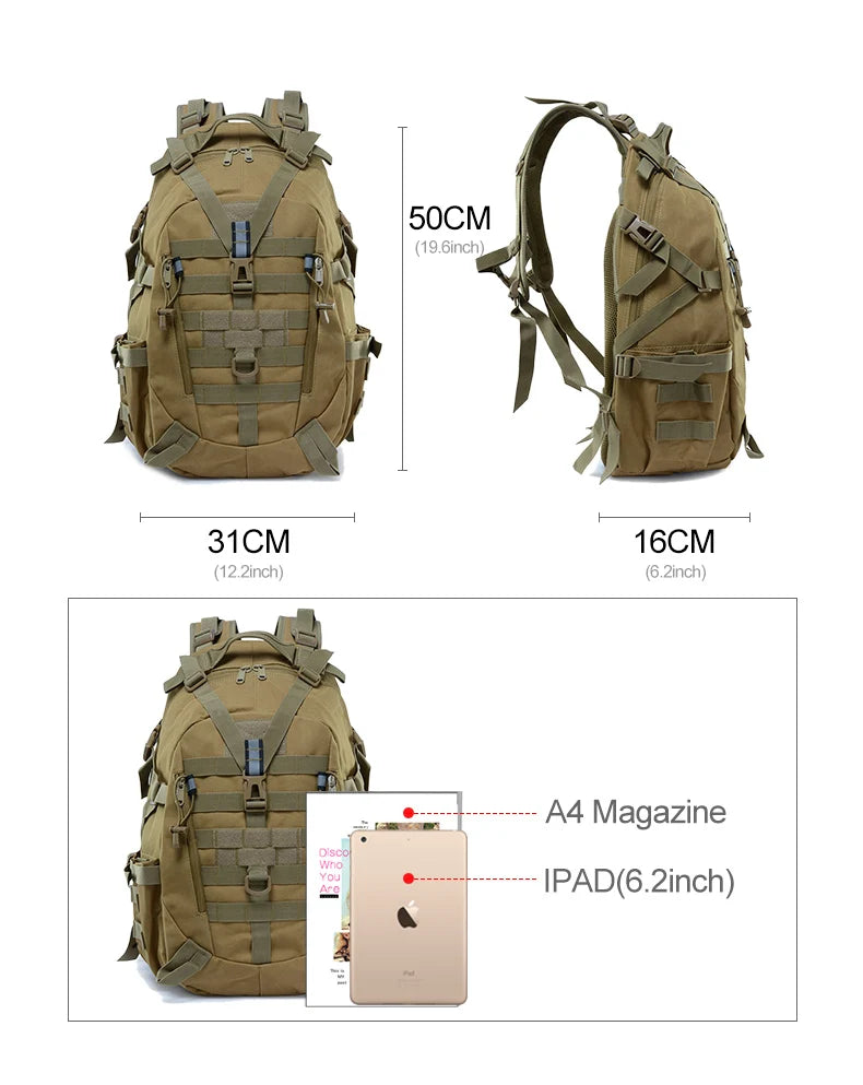 40L Tactical Camping Backpack