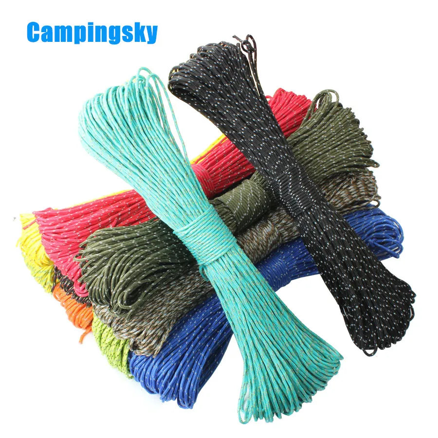 CAMPINGSKY Paracord 2mm Reflective Rope