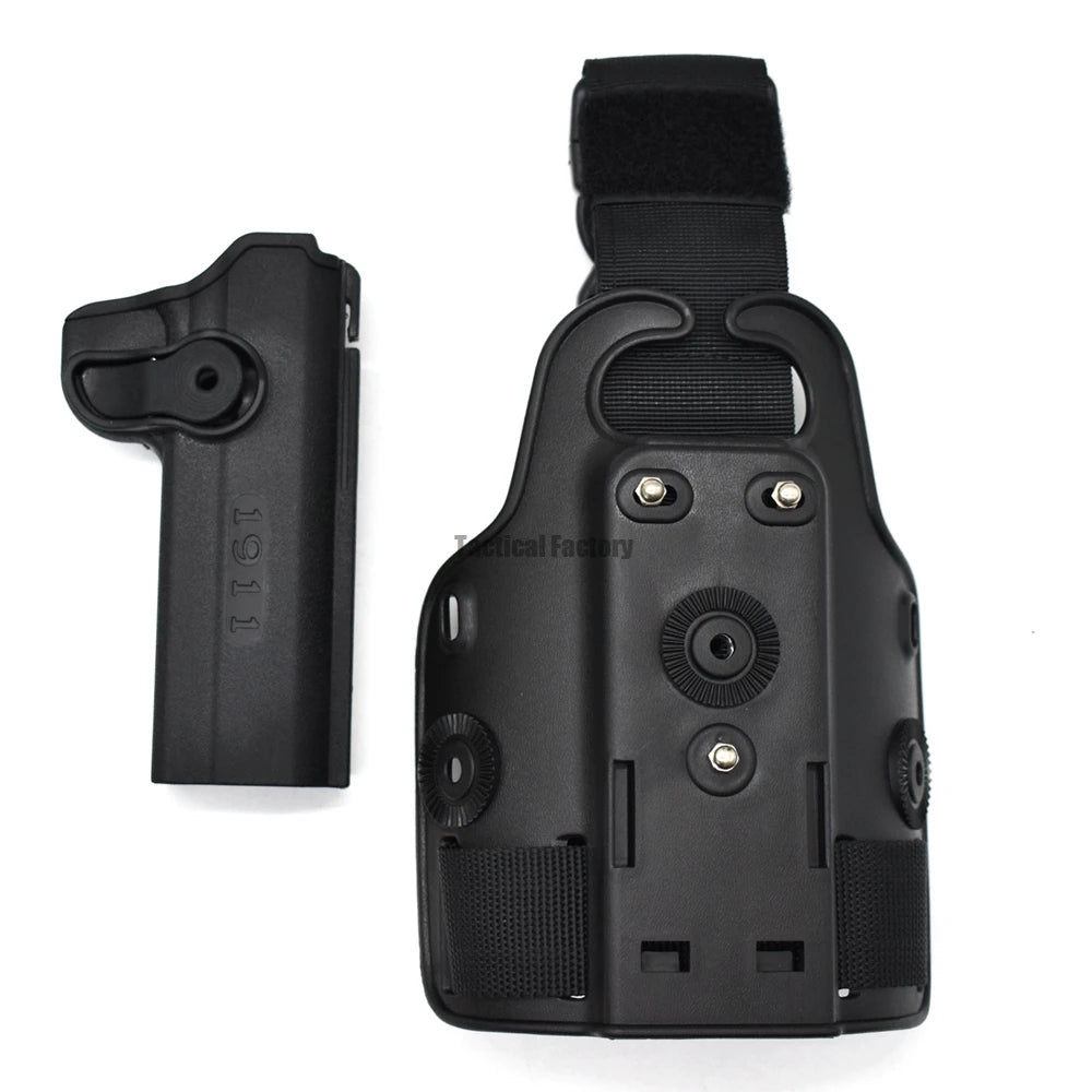 Tactical Drop Leg Pistol Holster for Glock, Colt, Beretta
