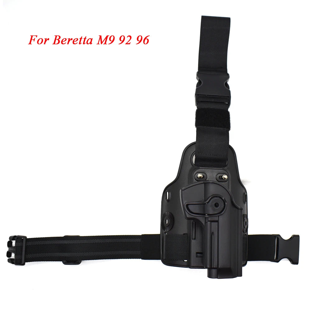 Tactical Drop Leg Pistol Holster for Glock, Colt, Beretta