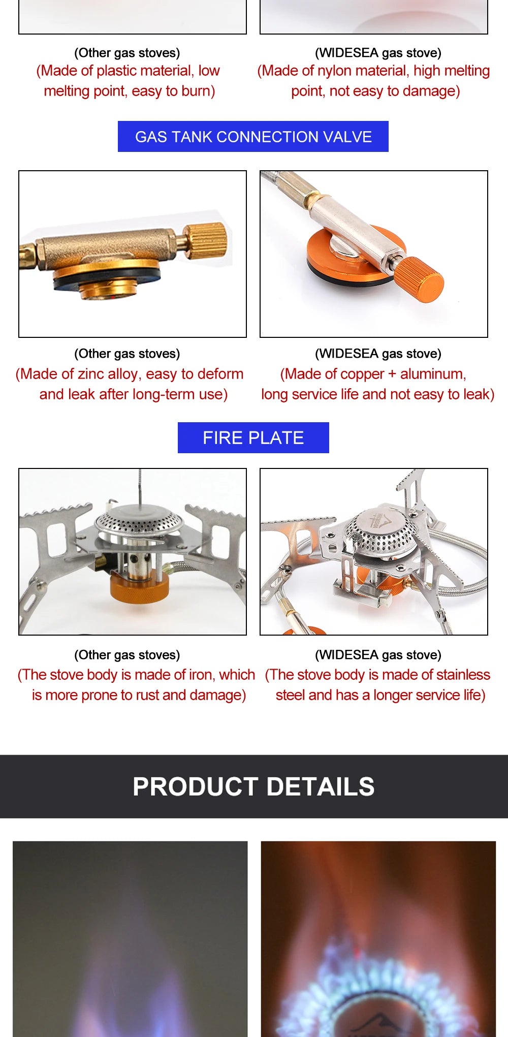 Widesea Camping Gas Stove – Outdoor Burner