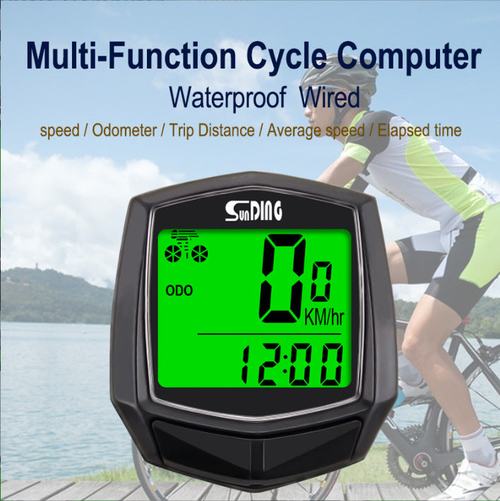 Wired Bike Computer LED Digital Bicycle Speedometer