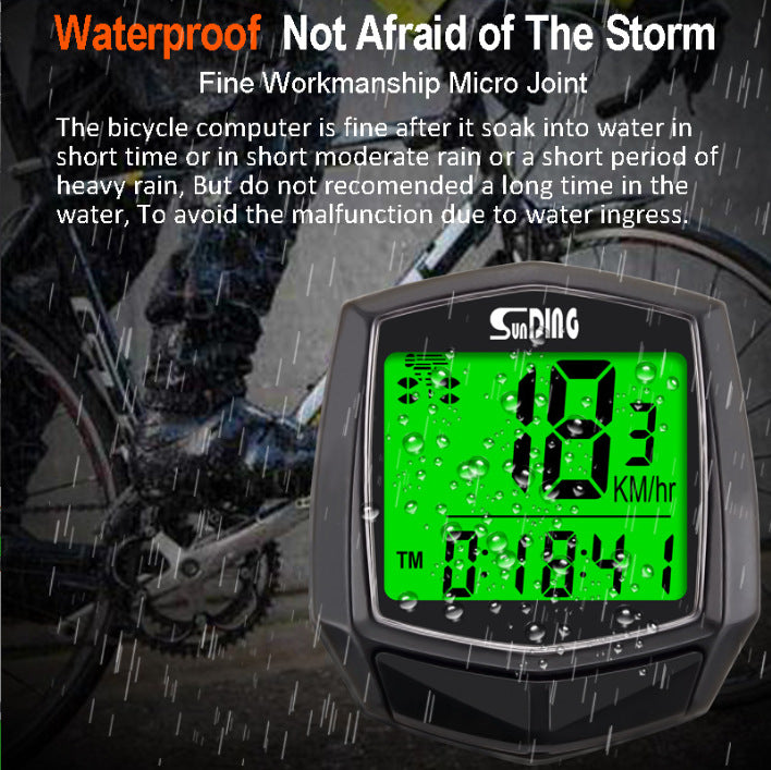 Wired Bike Computer LED Digital Bicycle Speedometer