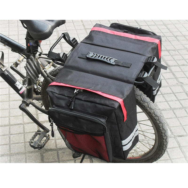 MTB Bicycle Rear Rack Carrier Bag – Double-Sided Pannier & Trunk Bag for Cycling & Travel