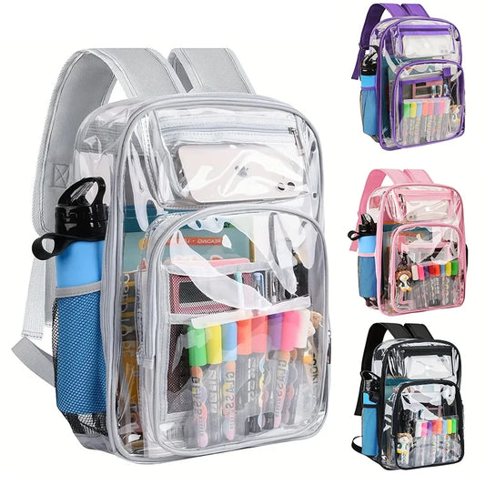 Clear Heavy-Duty PVC Transparent Backpack