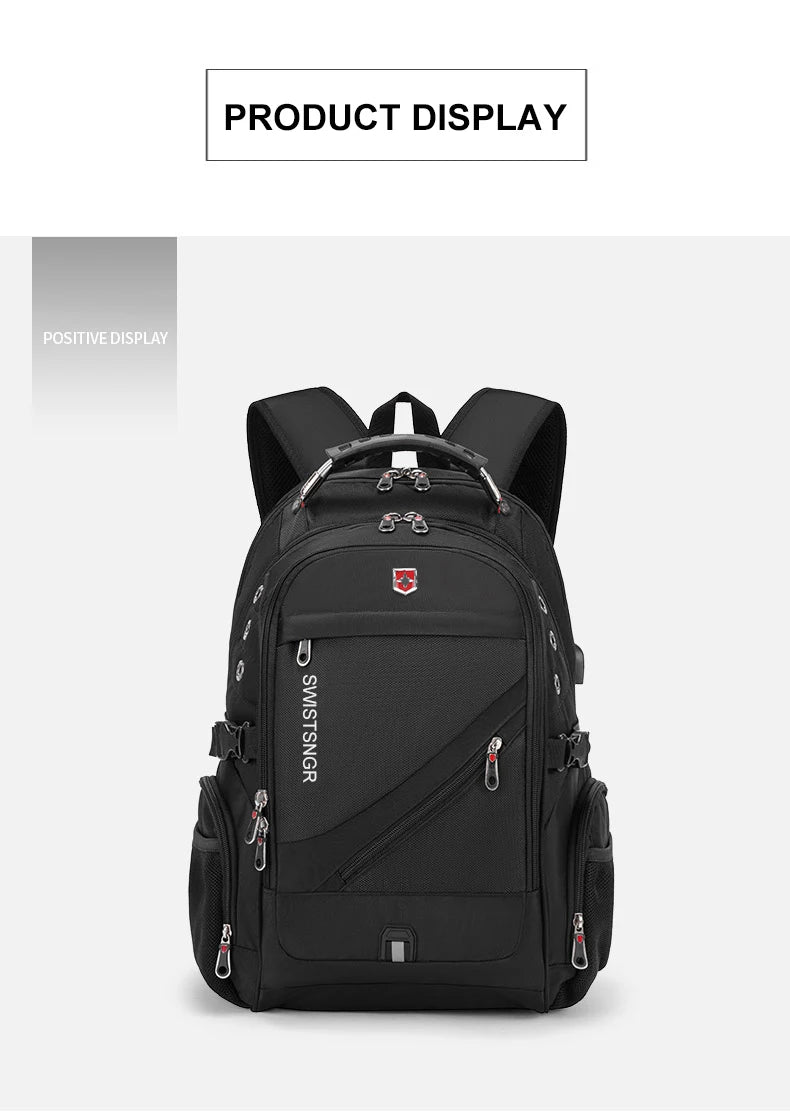 2024 Waterproof Laptop Backpack – 17/20 Inch Airplane Travel & School Bag